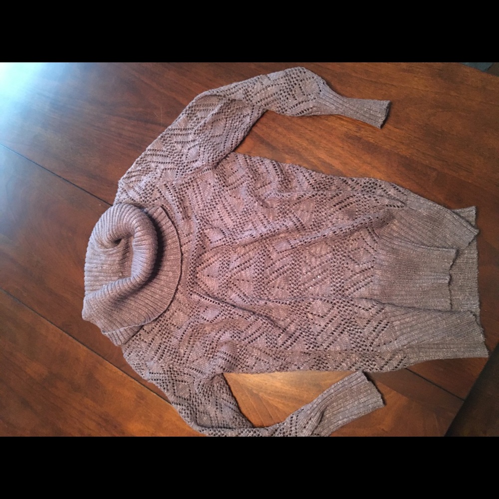 Purple Maurices tunic cowlneck sweater